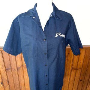 Polaris Men's Navy Button Down Utility Shirt Size M‎